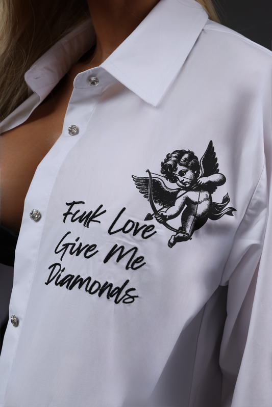 Give Me Diamonds Long Sleeve Button Up Shirt