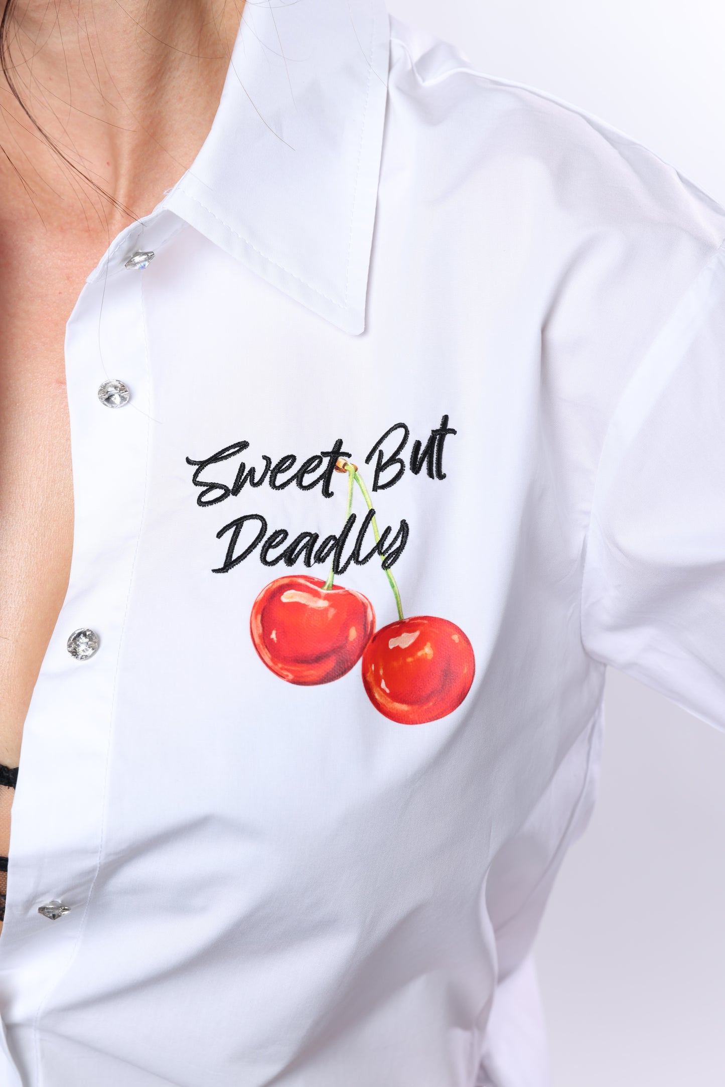 Sweet But Deadly Long Sleeve Button Up Shirt